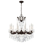 La Scala 29.5"H x 28"W 10-Light Crystal Chandelier in Heirloom Br