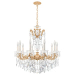 La Scala 29.5"H x 28"W 10-Light Crystal Chandelier in Parchment G