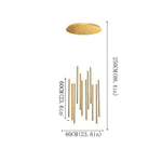 Linear Cluster Elongated Cylindrical LED Modern Pendant Light Chandelier