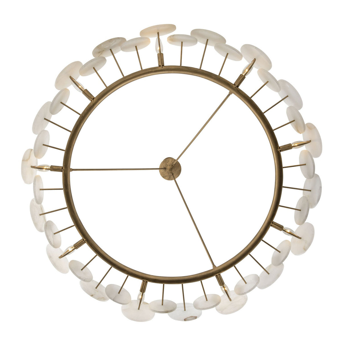 Cosmos Nine Light Chandelier Havana Gold