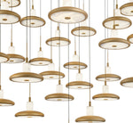 Mantova LED Chandelier Painted Antique Brass