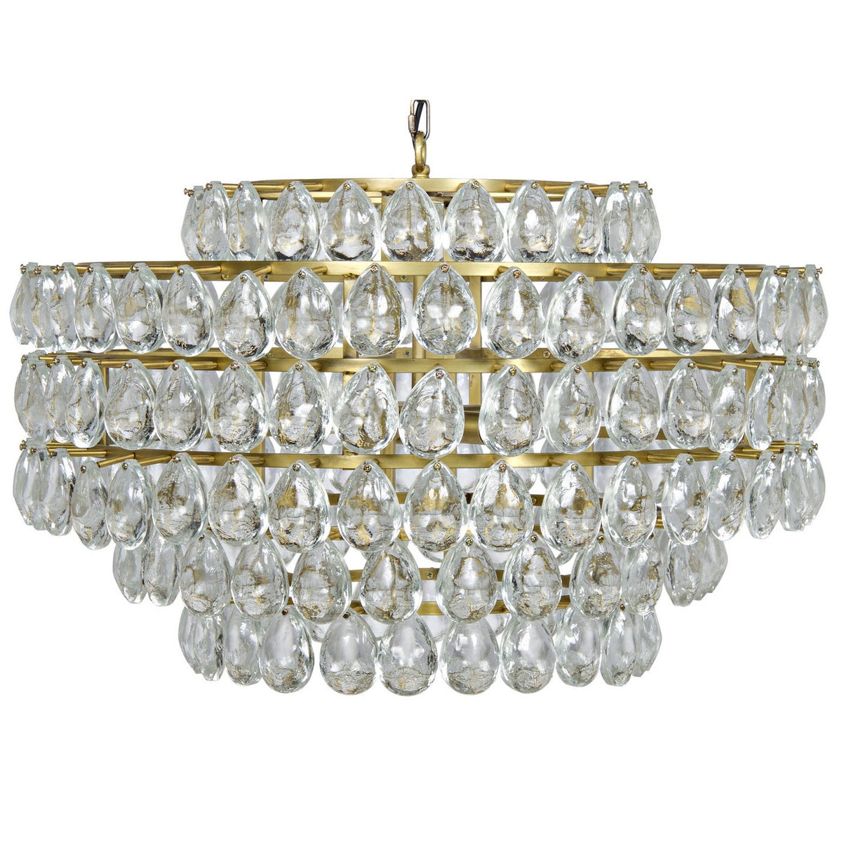 Noir Linden Chandelier - Antique Brass - And Black Steel