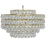 Noir Linden Chandelier - Antique Brass - And Black Steel