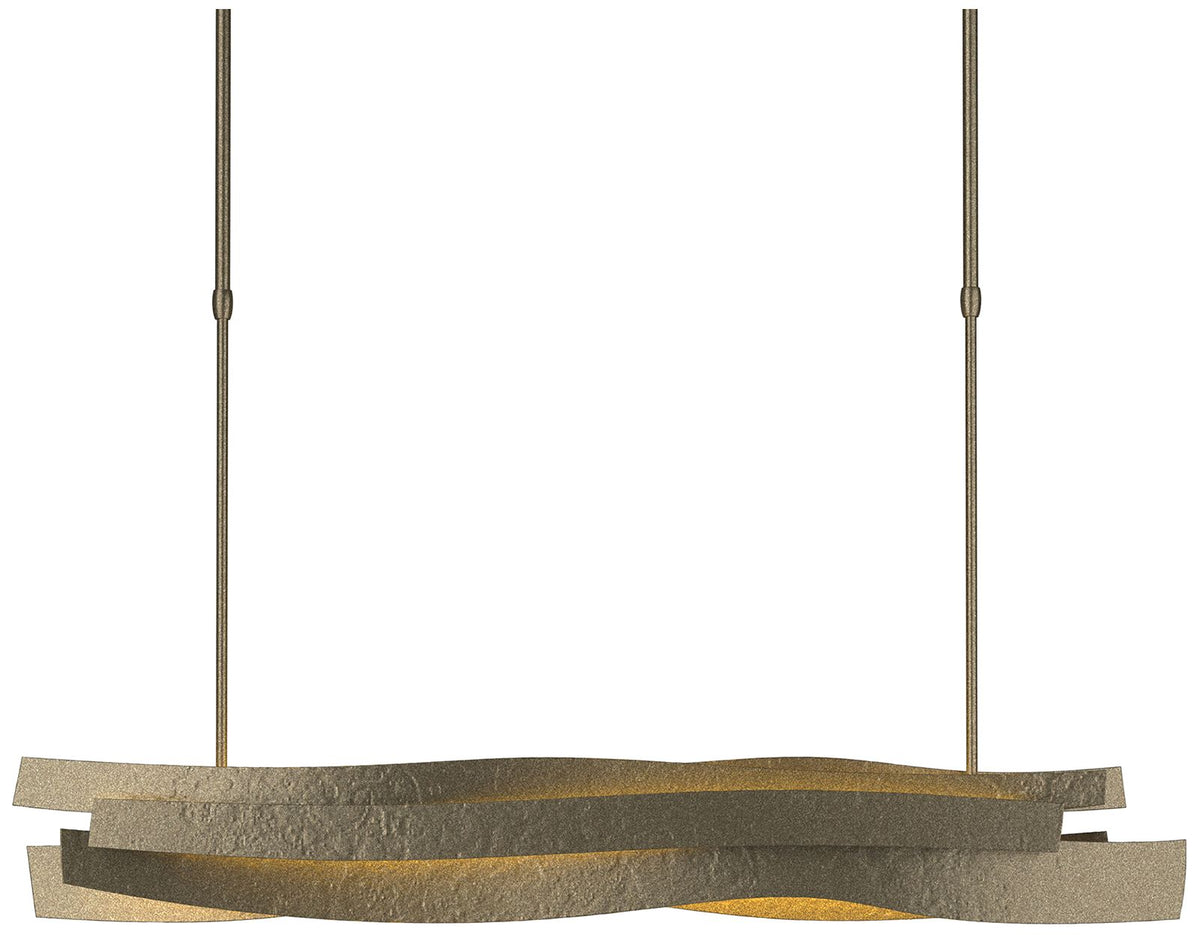 Landscape LED Pendant- Soft Gold Finish - Standard Height