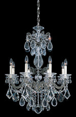 La Scala Chandelier, 8-Light, Antique Silver, Clear Swarovski Crystal, 25"W (5007-48S AV9X6)