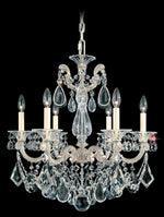 La Scala Chandelier, 6-Light, Heirloom Bronze, Clear Swarovski Crystal, 23"W (5072-76S AY8M4)