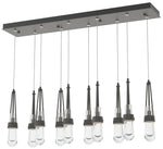 Link 10-Light Clear Rectangular Pendant - Iron - Clear