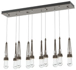 Link 44.5" Rectangular Bronze Long Pendant with Clear Glass