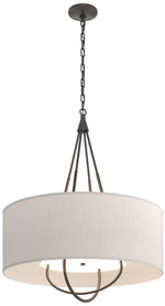 Loop Pendant - Oil Rubbed Bronze - Bronze - Flax Shade