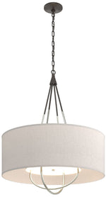 Loop Pendant - Oil Rubbed Bronze - Gold - Flax Shade
