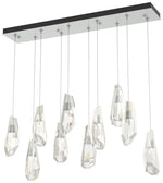 Luma 44.5" Rectangular Vintage Platinum & Crystal Long Pendant