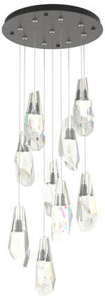Luma 9-Light Large Crystal Round Pendant - Dark Smoke - Crystal