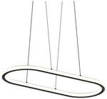 Luna 33.5" Wide Satin Black 3500K Racetrack Pendant