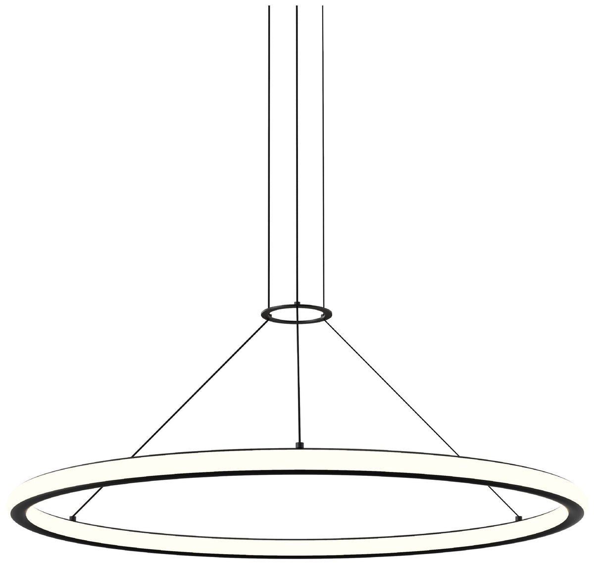 Luna 36" Round LED Pendant w/ 20' Cord - Satin Black