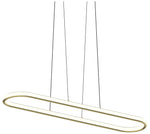 Luna 49.5" Wide Brass 3500K Racetrack Pendant
