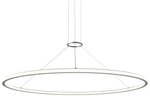 Luna 60" Round LED Pendant w/ 20' Cord (2700K) - Satin Aluminum