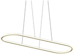 Luna 61.5" Wide Brass 3500K Racetrack Pendant