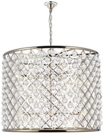 Madison 12 Light Polished Nickel Chandelier Clear