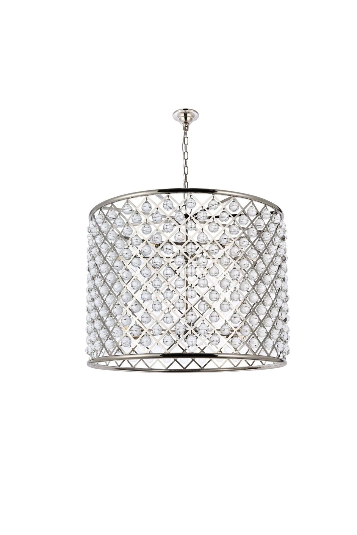 Madison 12 Light Polished Nickel Chandelier Clear