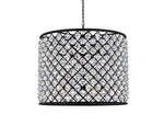 Madison 12 Lt Matte Black Chandelier Clear