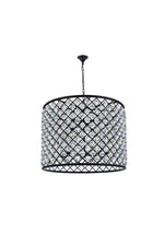 Madison 12 Lt Matte Black Chandelier Clear