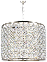 Madison 12 Lt Polished Nickel Chandelier Clear