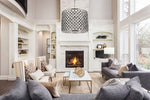 Madison 12 Lt Polished Nickel Chandelier Silver Shade (Grey)