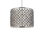Madison 12 Lt Polished Nickel Chandelier Silver Shade (Grey)