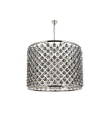 Madison 12 Lt Polished Nickel Chandelier Silver Shade (Grey)