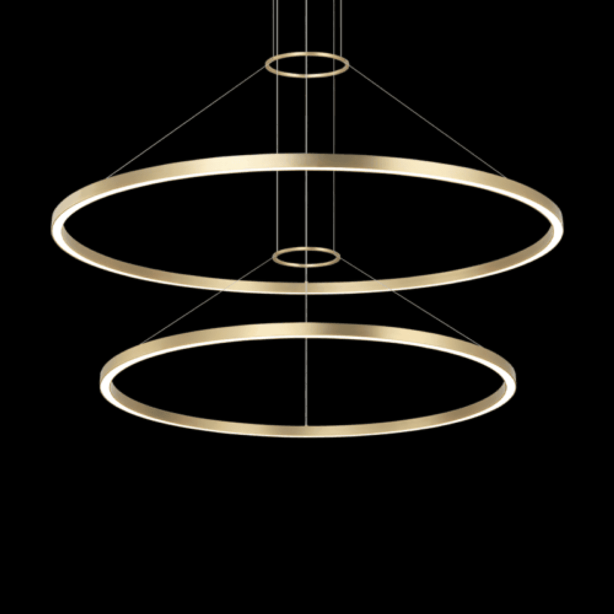 O'Hara Chandelier, 2-Light, LED, Brushed Gold, 40"W (C30872BG 3060NNW)