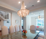 Maxim Chantilly 34" Wide Nickel Jewelry Chain Chandelier