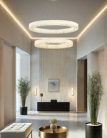 Medley 42" Wide Brushed Brass 2-Tier LED Ring Chandelier