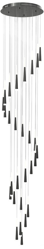 Meteor 33.5 inch Satin Dark Gray Chandelier