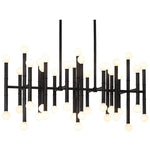 Black 42 Light Andy Abbey GM079 Chandeliers with Shades14Wx24Hx38L