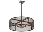 Meyda Cilindro 4-Light Bronze Drum Pendant