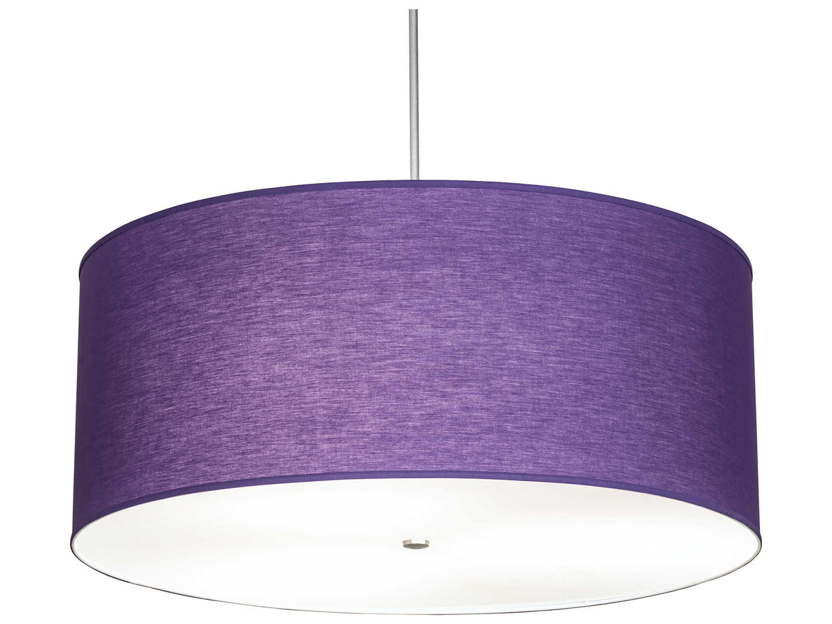 Meyda Cilindro 3-Light Purple Drum Pendant
