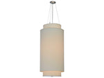 Meyda Deco 3-Light Nickel Drum Tiered Pendant