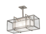Meyda Nelson 2-Light Steel Glass Geometric Island Pendant
