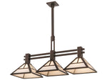 Meyda 3-Light Bronze Glass Island Pendant