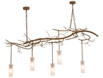 Meyda 5-Light Brown Glass Cylinder Island Pendant