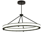 Meyda Anillo Led Black Glass Round Island Pendant