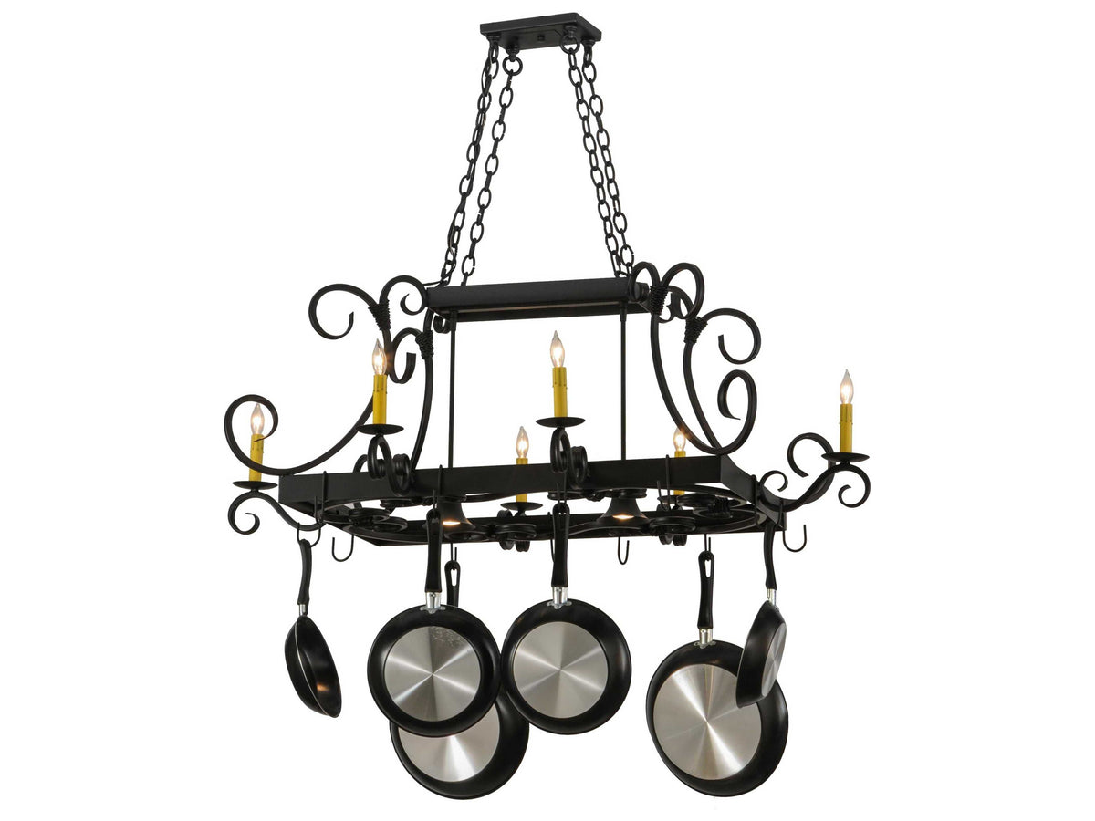 Meyda 2 6 Black Glass Island Pendant