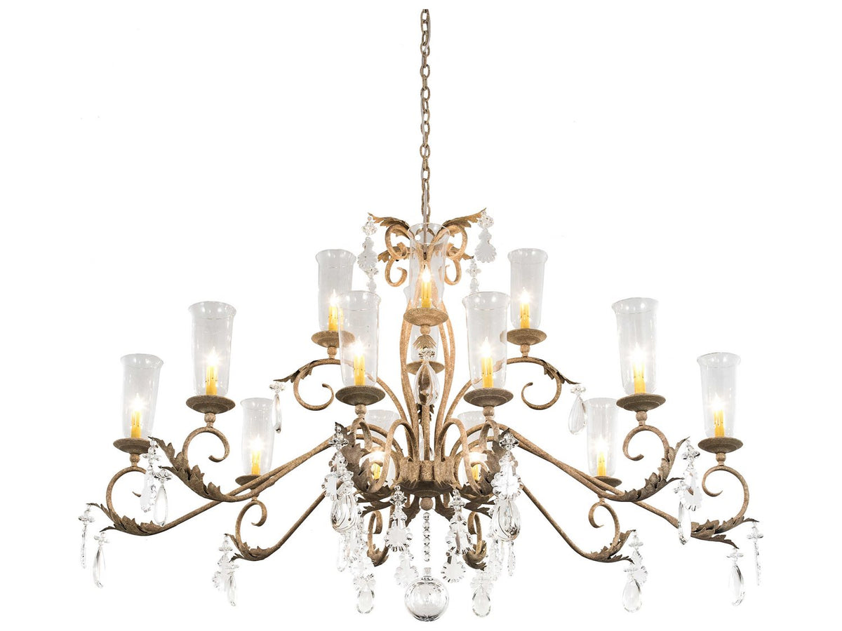 Meyda 14-Light Brown Glass Bell Island Pendant