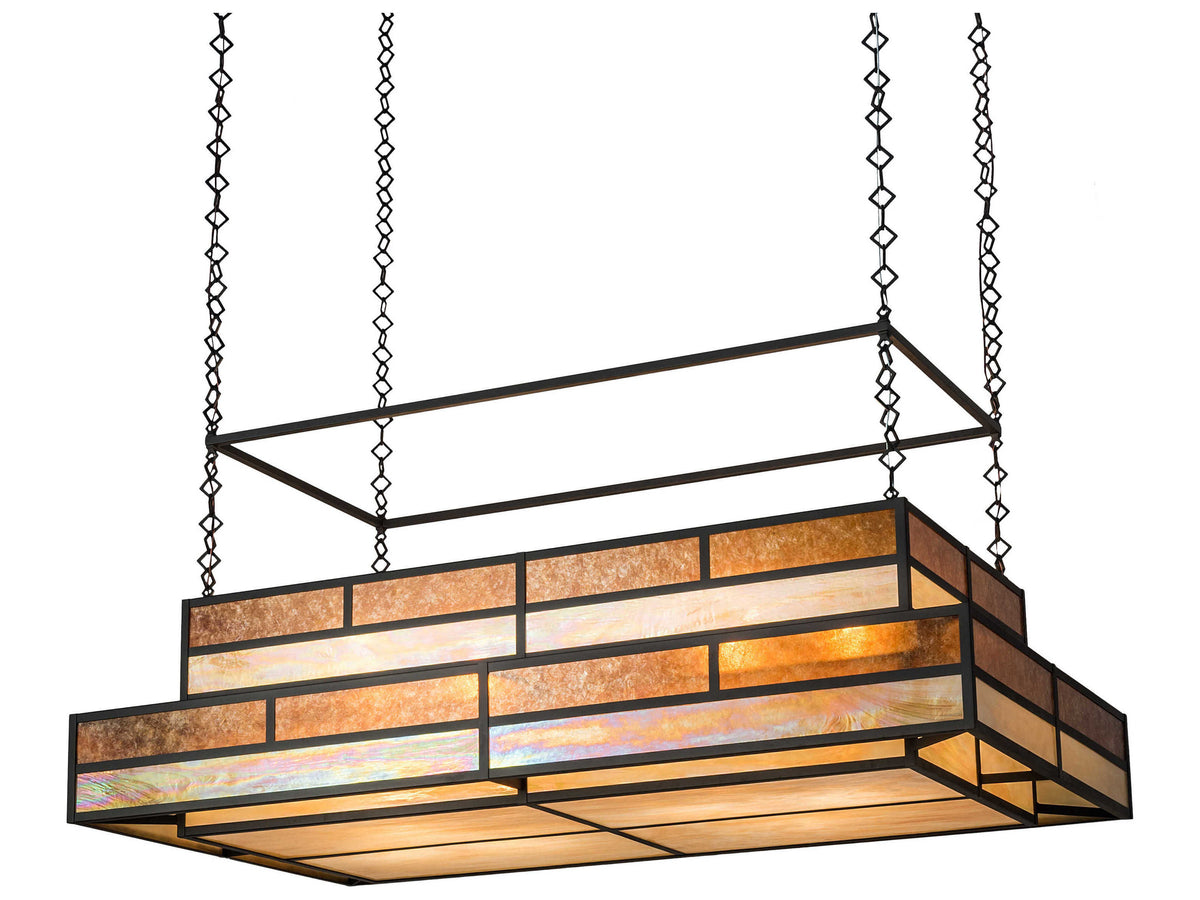 Meyda Hyde Park T Mission 12-Light Bronze Island Pendant