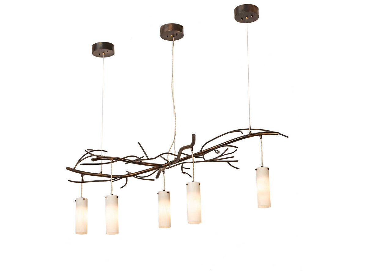 Meyda 5-Light Copper Cylinder Island Pendant
