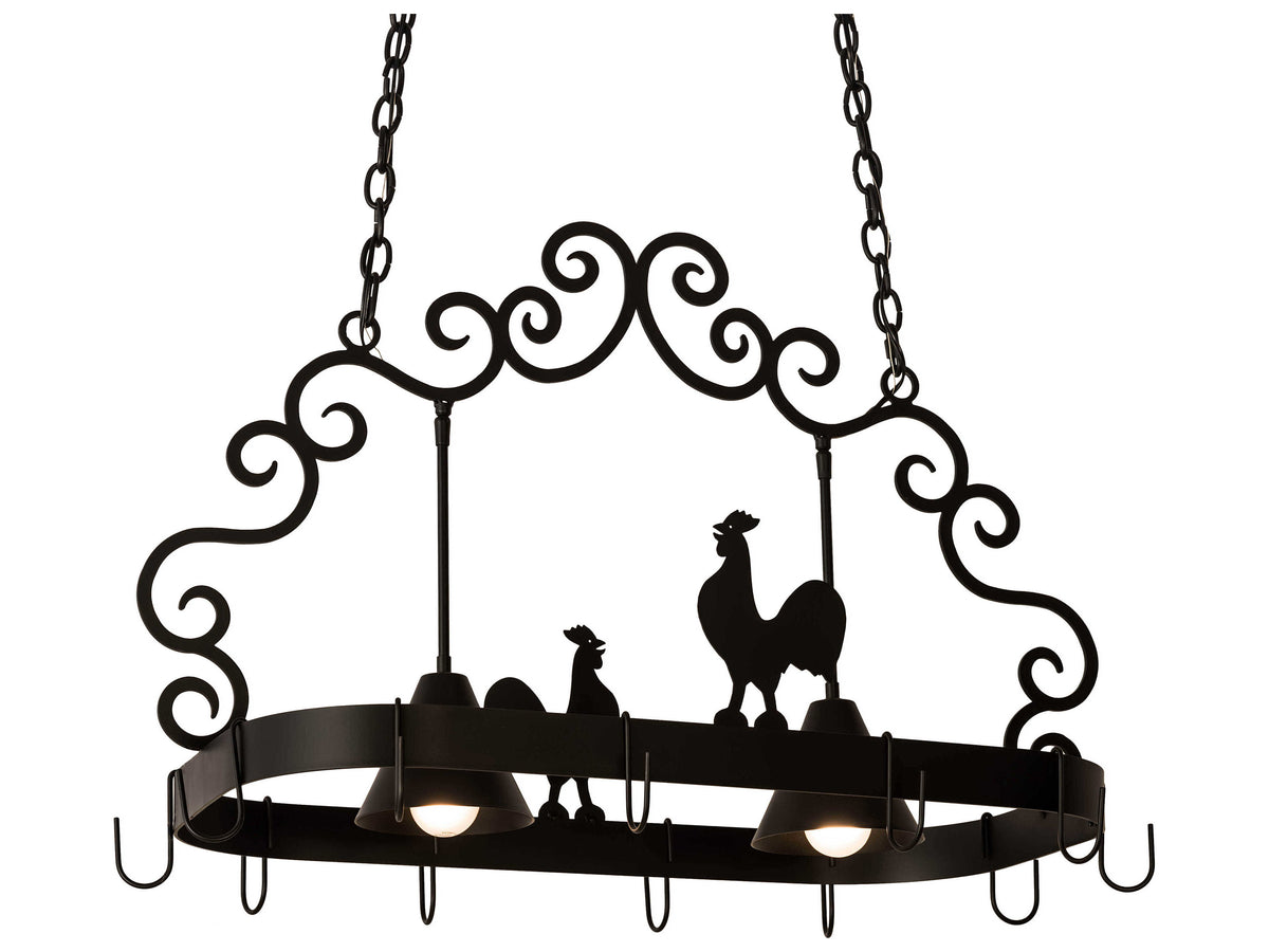 Meyda 2-Light Black Island Pendant