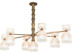 Meyda Lex 7 6 Light Brass Tint Glass Sputnik Island Pendant