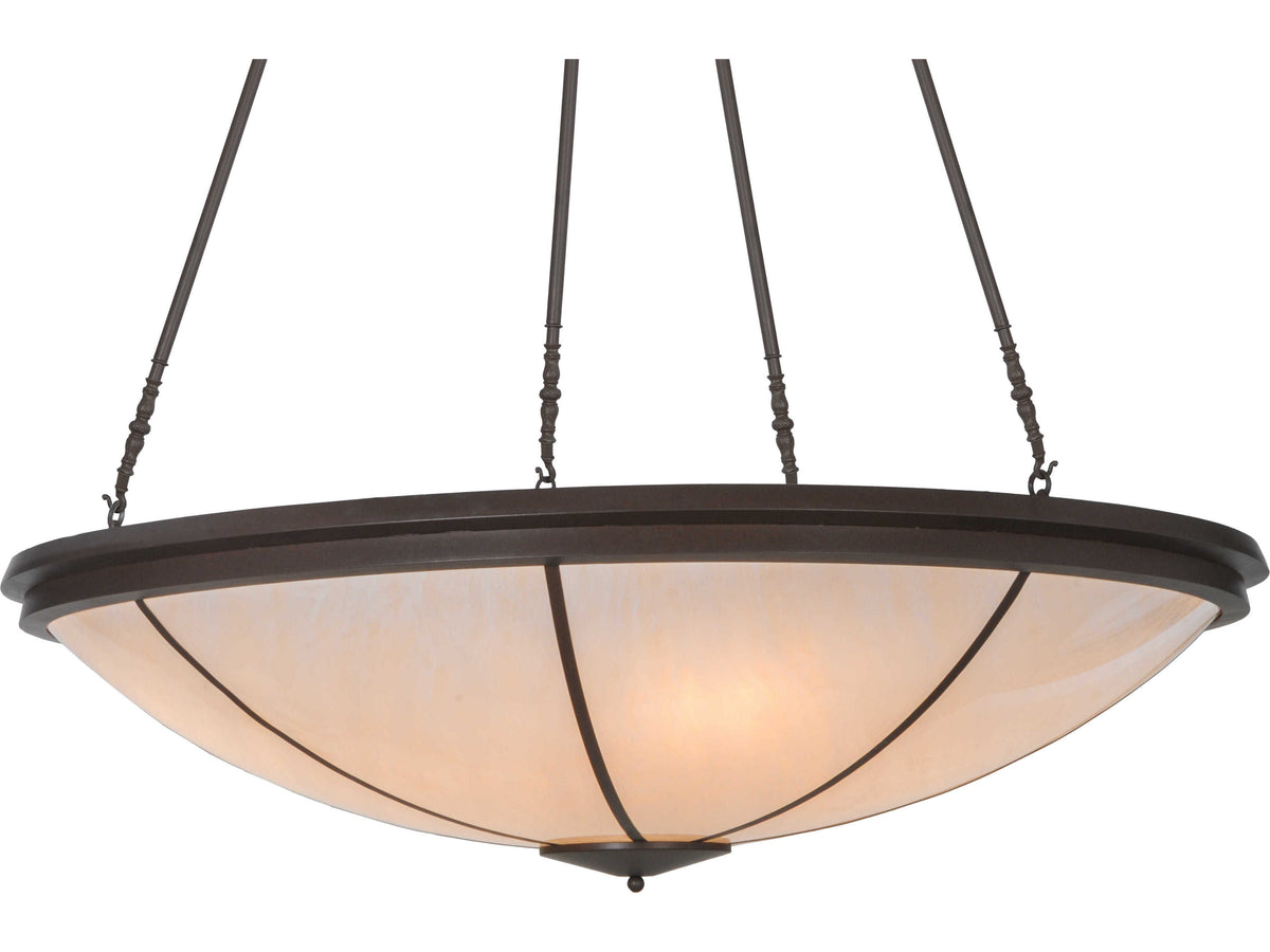 Meyda Lodge 8-Light Brown Bowl Pendant