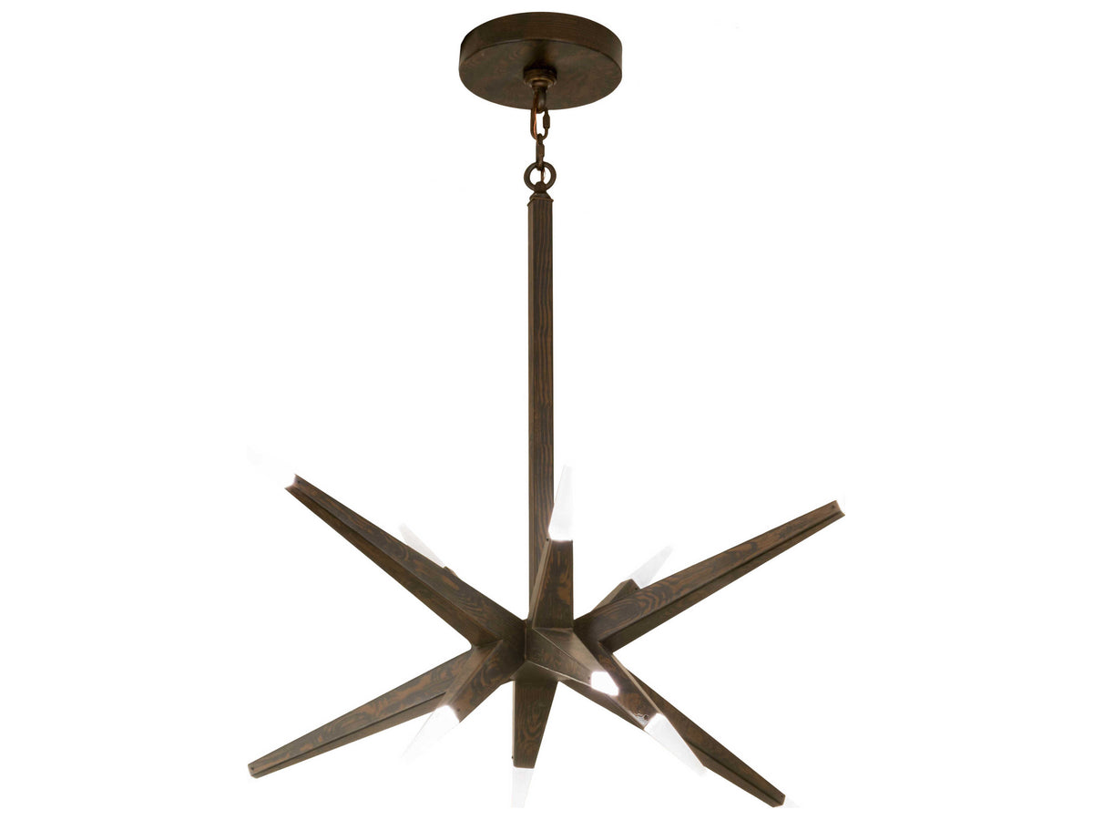Meyda Lodge 12-Light Brown LED Sputnik Pendant