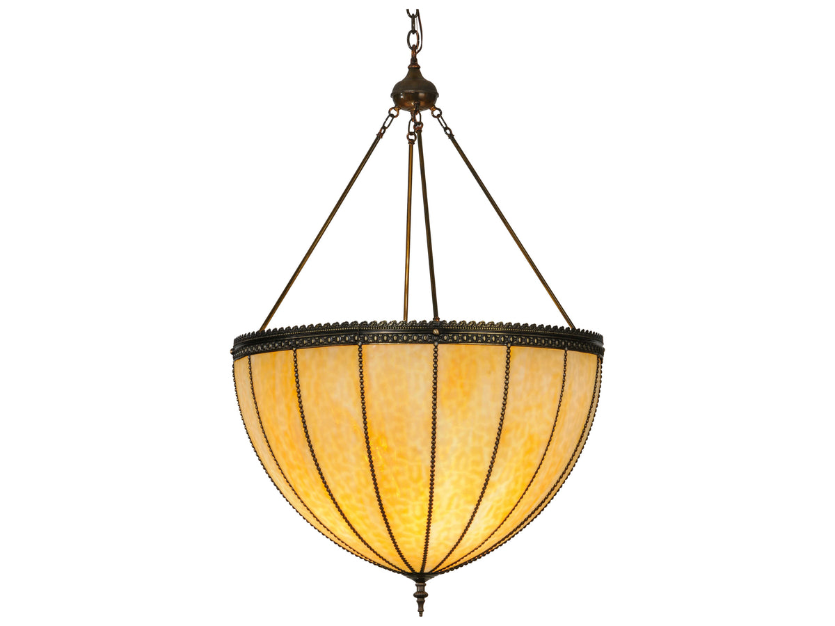 Meyda Lodge 4-Light Bronze Bell Pendant